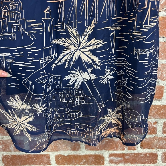 OLD NAVY summer vibes Farris wheel vacation boardwalk printed sun dress - Picture 6 of 8